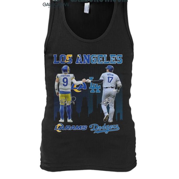 Los Angeles Rams Los Angeles Dodgers The Rivals In The City T Shirt