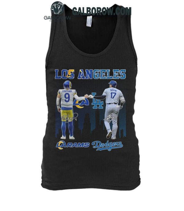 Los Angeles Rams Los Angeles Dodgers The Rivals In The City T-Shirt