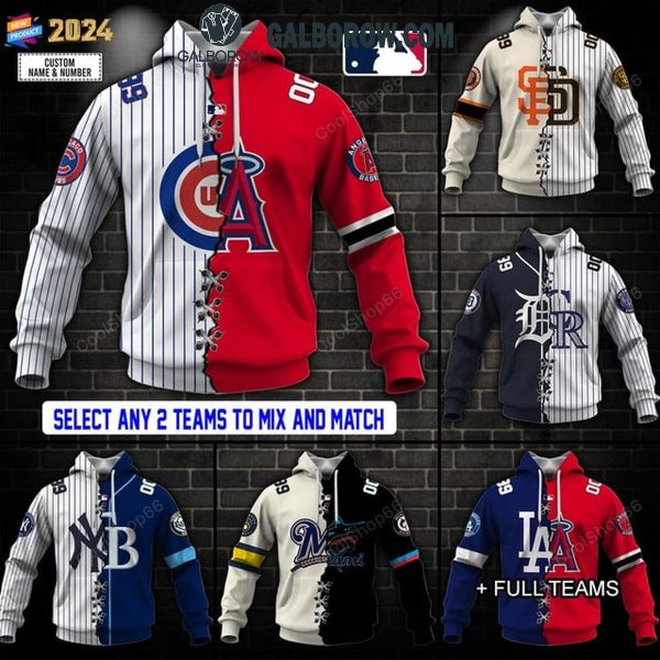 Major League Baseball MLB Mix 2 Team Sports Fan 2024 Personalized Hoodie T-Shirt