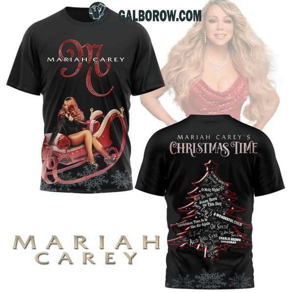 Mariah Carey’s It’s Time Christmas Time 2024 Black Design Hoodie T-Shirt