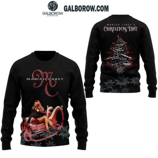 Mariah Carey’s It’s Time Christmas Time 2024 Black Design Hoodie T-Shirt