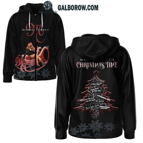 Mariah Carey’s It’s Time Christmas Time 2024 Black Design Hoodie T-Shirt