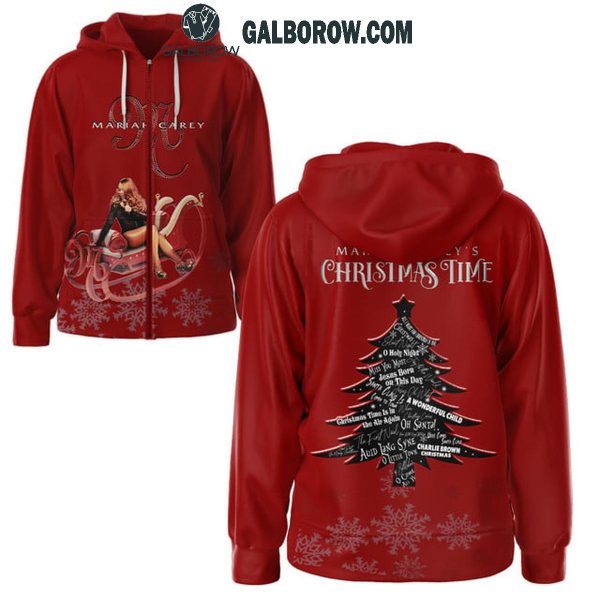 Mariah Carey’s It’s Time Christmas Time 2024 Hoodie T-Shirt Red Version