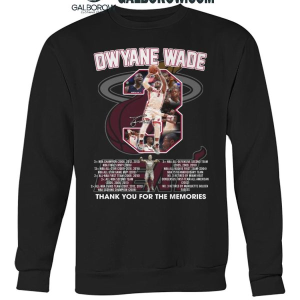 Miami Heat Thank You For The Memories Of Dwyane Wade Legends T Shirt