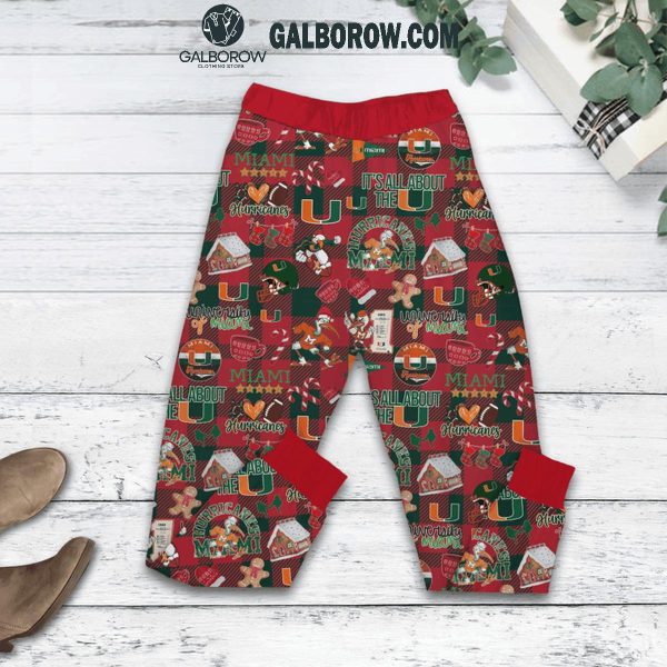 Miami Hurricanes Football Have A Magical Christmas Fleece Pajamas Set