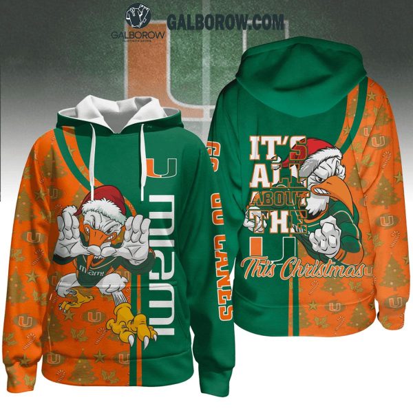 Miami Hurricanes It’s All About U This Christmas Hoodie T-Shirt