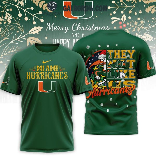 Miami Hurricanes They Not Like Us Christmas Hurricanes Hoodie T-Shirt