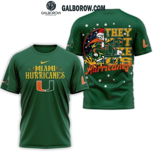 Miami Hurricanes They Not Like Us Christmas Hurricanes Hoodie T-Shirt