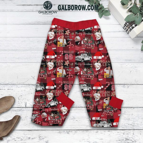 Morgan Wallen 2024 Christmas I Can’t Love You More Than Wallen Fleece Pajamas Set