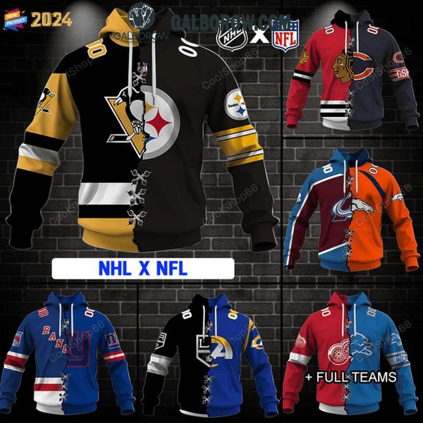 NFL And NHL Mix 2 Team Sports Fan 2024 Personalized Hoodie T-Shirt