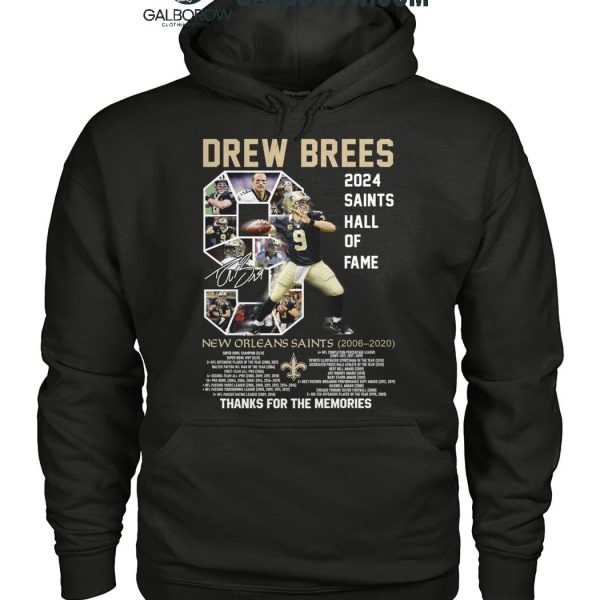 New Orleans Saints Drew Brees 2024 Hall Of Fame T Shirt