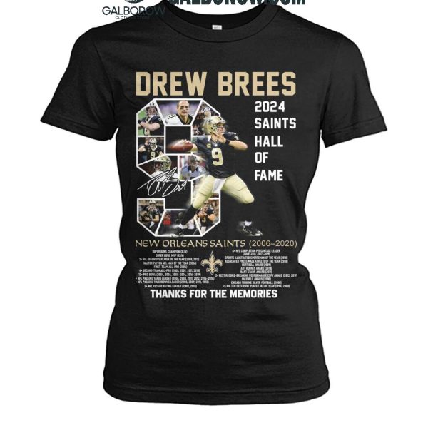 New Orleans Saints Drew Brees 2024 Hall Of Fame T Shirt