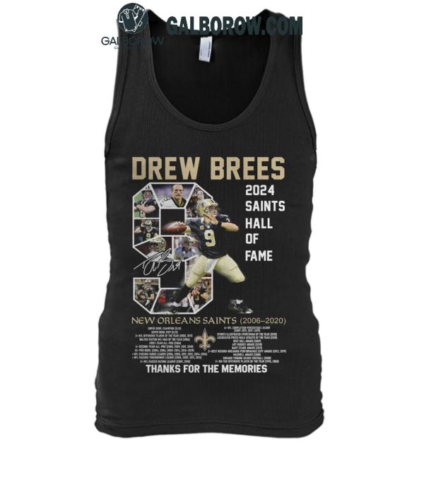 New Orleans Saints Drew Brees 2024 Hall Of Fame T-Shirt