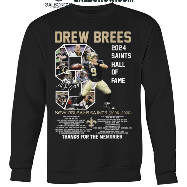 New Orleans Saints Drew Brees 2024 Hall Of Fame T Shirt