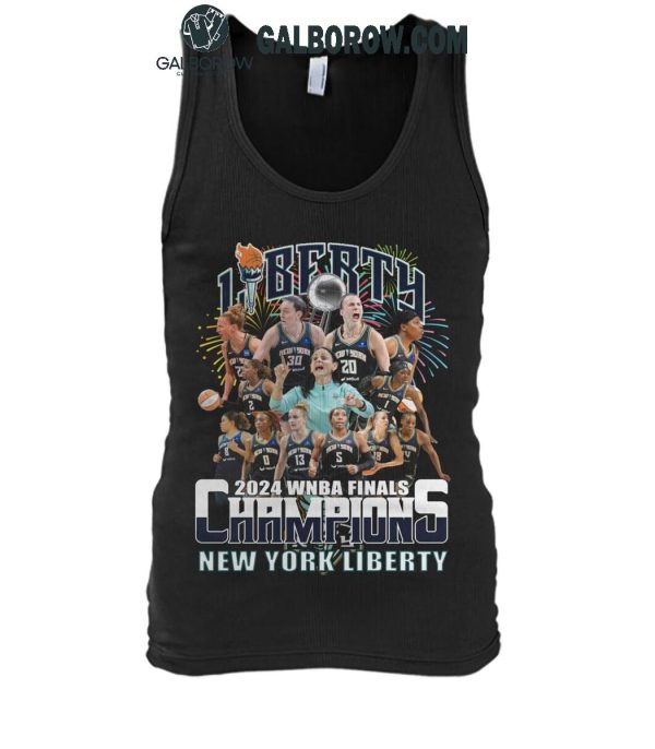 New York Liberty 2024 WNBA Finals Champions Celebrating T-Shirt