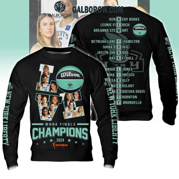 New York Liberty Champions Of WNBA Finals 2024 Black Hoodie T-Shirt