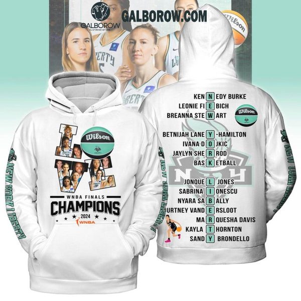 New York Liberty Champions Of WNBA Finals 2024 Hoodie T-Shirt White