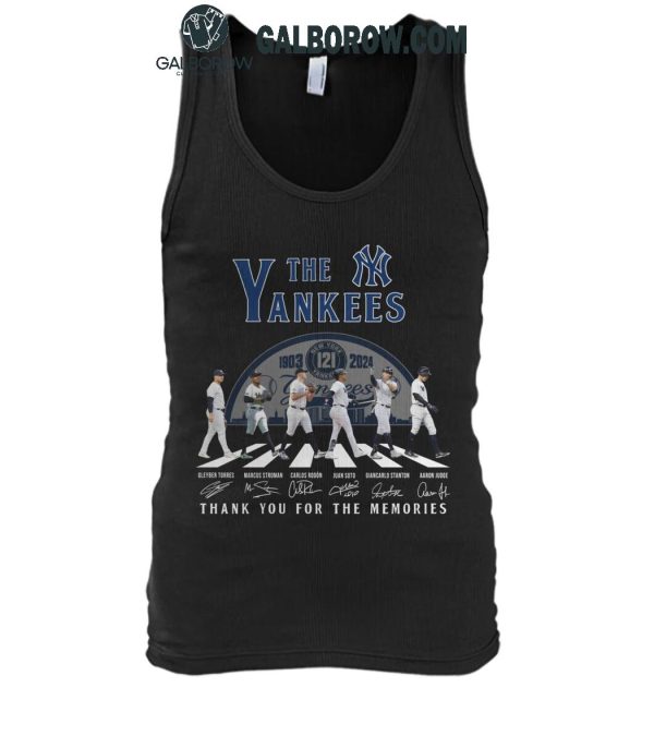 New York Yankees 1903-2024 The Yankees 121 Years Thank You For The Memories T-Shirt