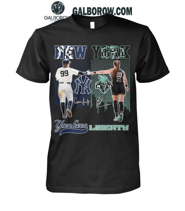 New York Yankees 2024 Aaron Judge New York Liberty Sabrina Ionescu T-Shirt