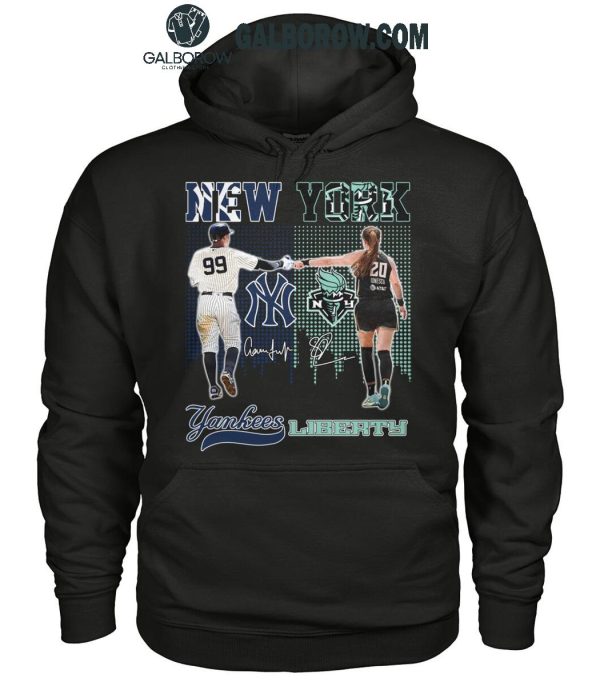 New York Yankees 2024 Aaron Judge New York Liberty Sabrina Ionescu T-Shirt