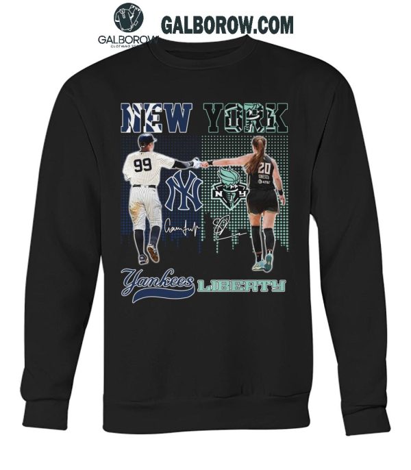 New York Yankees 2024 Aaron Judge New York Liberty Sabrina Ionescu T-Shirt