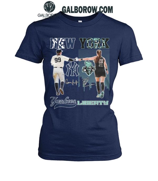 New York Yankees 2024 Aaron Judge New York Liberty Sabrina Ionescu T-Shirt