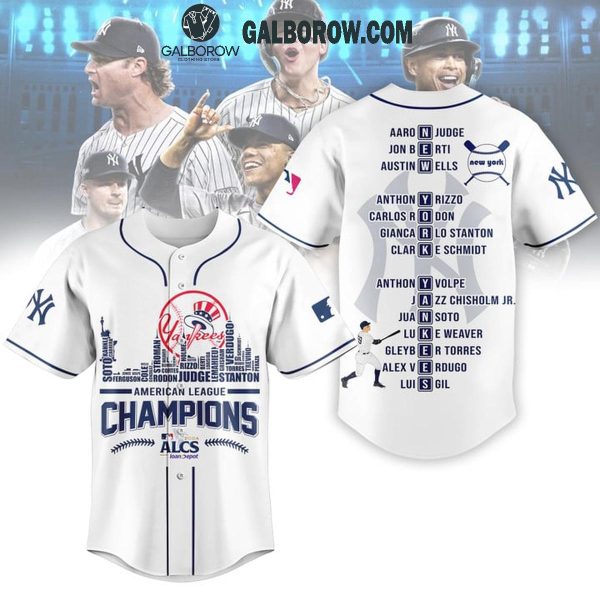 New York Yankees 2024 American League Champions Celebration Baseball Jersey