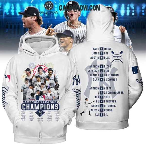 New York Yankees 2024 American League Champions Celebration Hoodie T-Shirt