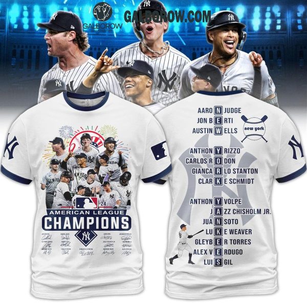 New York Yankees 2024 American League Champions Celebration Hoodie T-Shirt