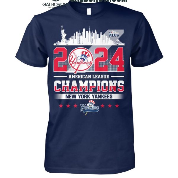 New York Yankees 2024 American League Champions New Yorkers Skyline T-Shirt