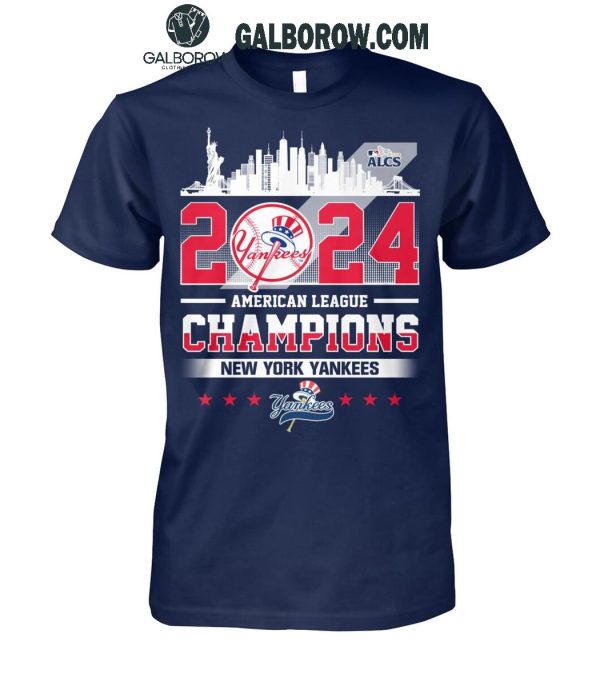 New York Yankees 2024 American League Champions New Yorkers Skyline T-Shirt