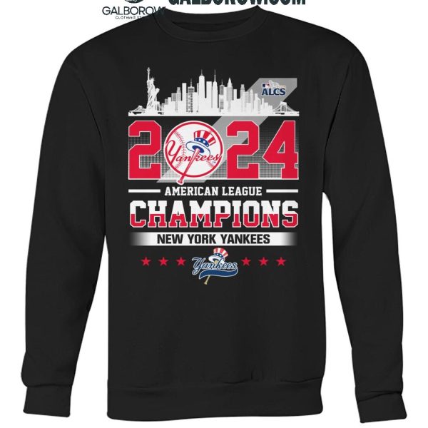 New York Yankees 2024 American League Champions New Yorkers Skyline T Shirt