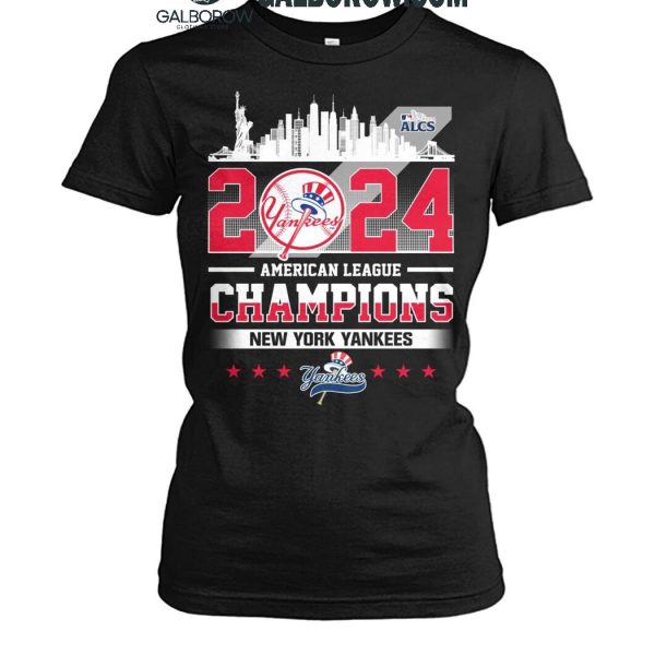 New York Yankees 2024 American League Champions New Yorkers Skyline T Shirt