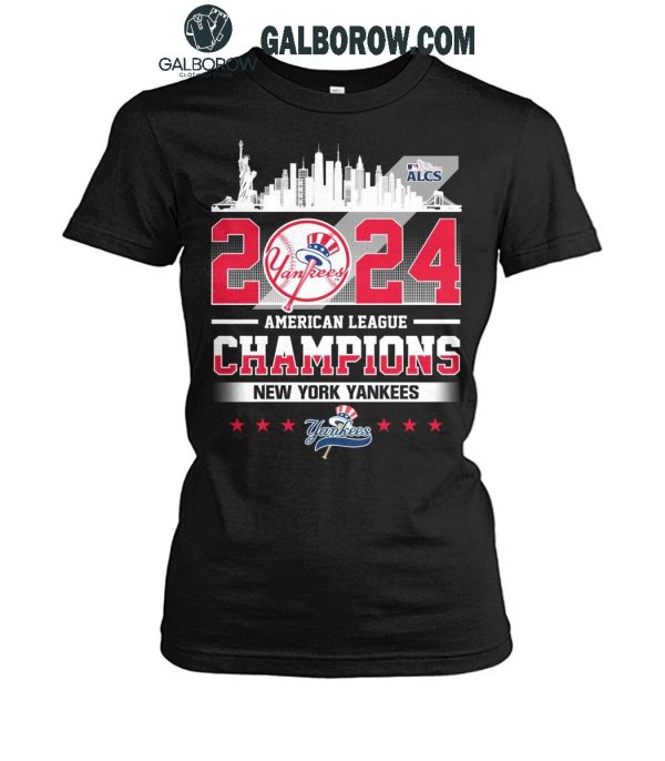 New York Yankees 2024 American League Champions New Yorkers Skyline T-Shirt