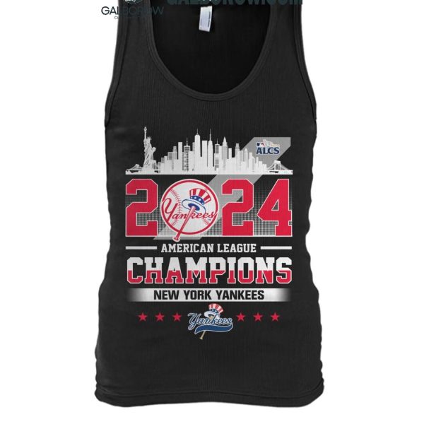 New York Yankees 2024 American League Champions New Yorkers Skyline T Shirt