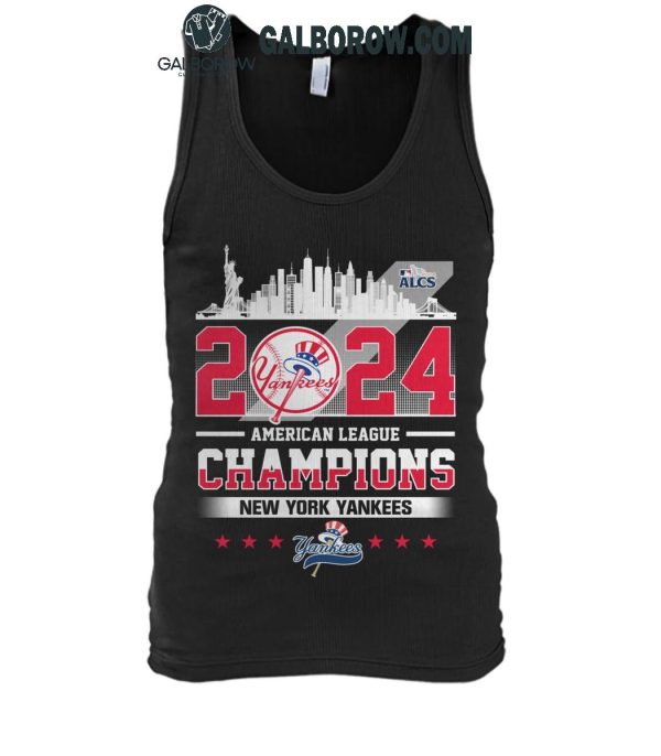 New York Yankees 2024 American League Champions New Yorkers Skyline T-Shirt