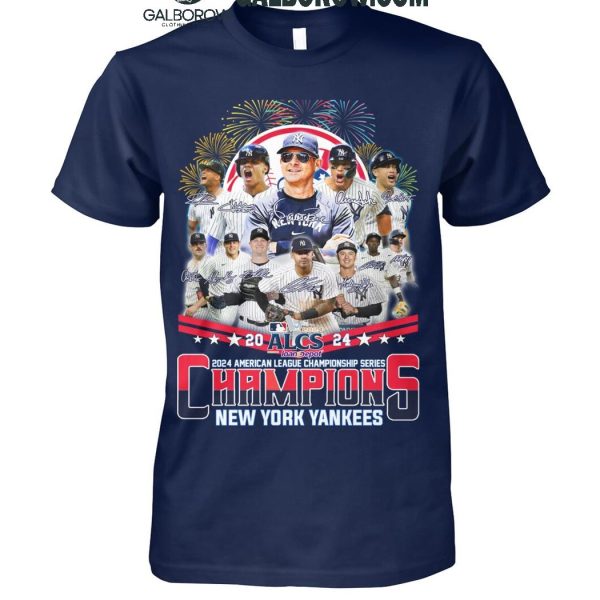 New York Yankees 2024 Yankees Celebrating American League Champs T-Shirt