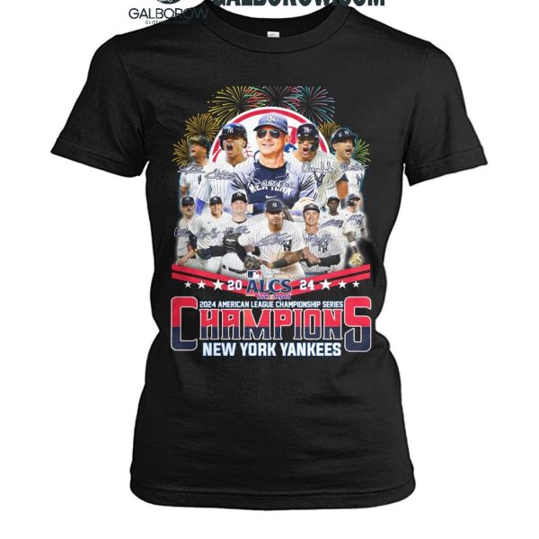 New York Yankees 2024 Yankees Celebrating American League Champs T Shirt