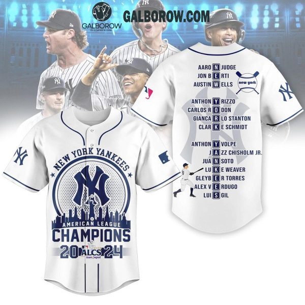 New York Yankees American League ALCS Champions 2024 Baseball Jersey White