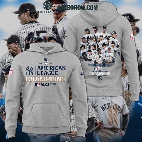 New York Yankees American League Champions 2024 Gray Design Hoodie T Shirt