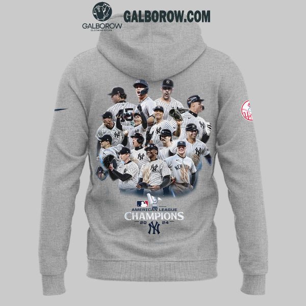 New York Yankees American League Champions 2024 Gray Design Hoodie T Shirt