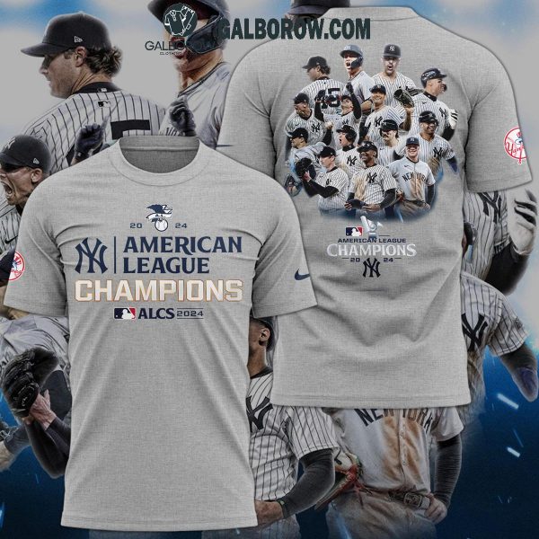 New York Yankees American League Champions 2024 Gray Design Hoodie T Shirt