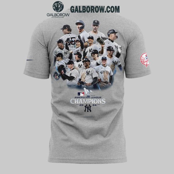 New York Yankees American League Champions 2024 Gray Design Hoodie T Shirt