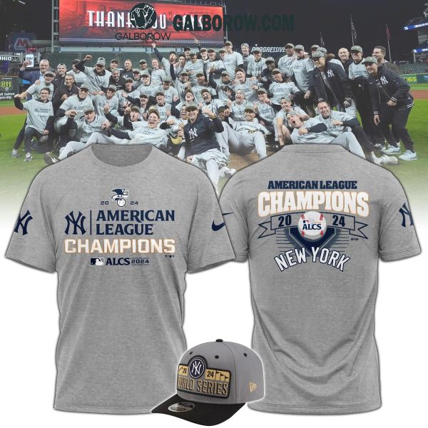 New York Yankees American League Champions 2024 Grey Version Hoodie T-Shirt