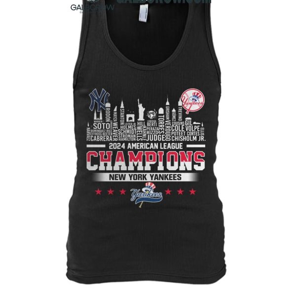 New York Yankees American League Champions 2024 New Yorkers Skyline T Shirt