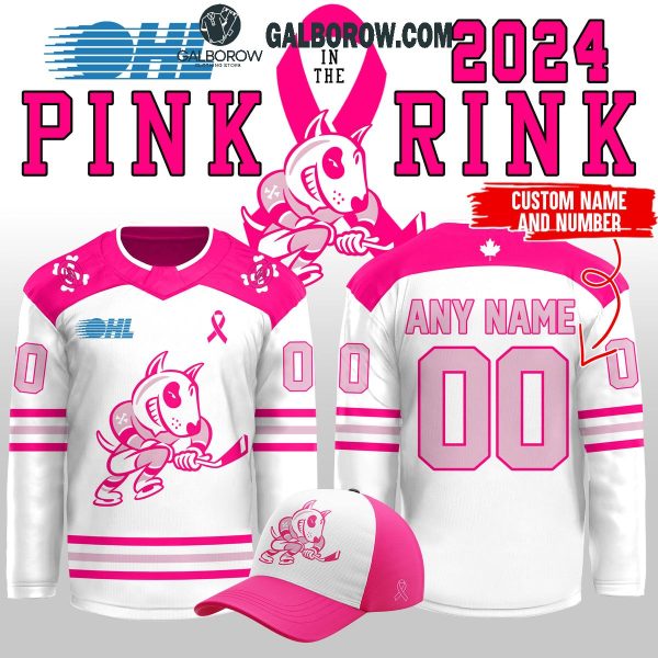 Niagara IceDogs 2024 Pink Rink Personalized Hockey Jersey