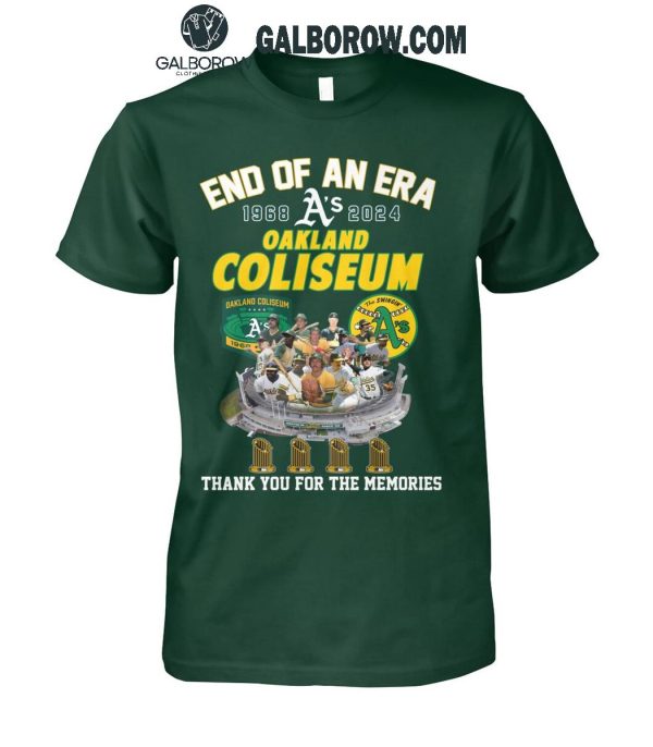 Oakland Athletics End Of An Era Thank You For The Memories T-Shirt