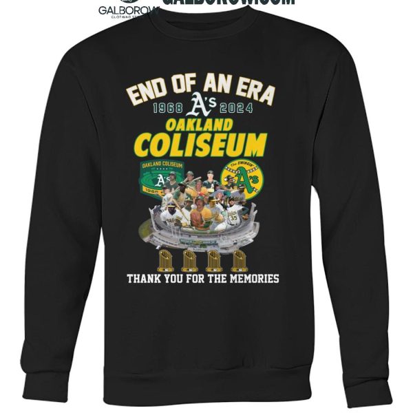 Oakland Athletics End Of An Era Thank You For The Memories T Shirt