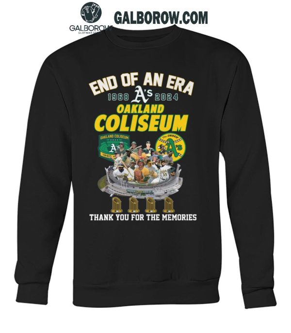 Oakland Athletics End Of An Era Thank You For The Memories T-Shirt