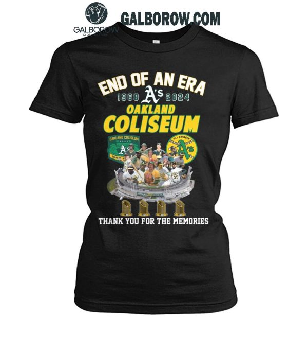 Oakland Athletics End Of An Era Thank You For The Memories T-Shirt